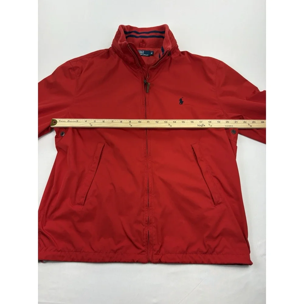Polo Ralph Lauren Red Full Zip Jacket Windbreaker Nylon Mesh Lined Pony Men's M.